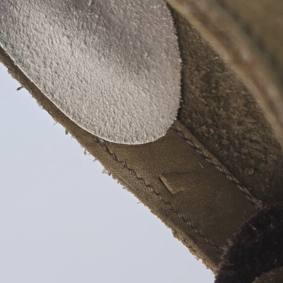 VIBERG BOOTS Japanese style Oxford Shoes - Olive brogued nubuck, Christy sole - Picture 10 of 12